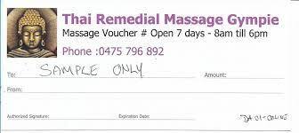  massage gift voucher gympie